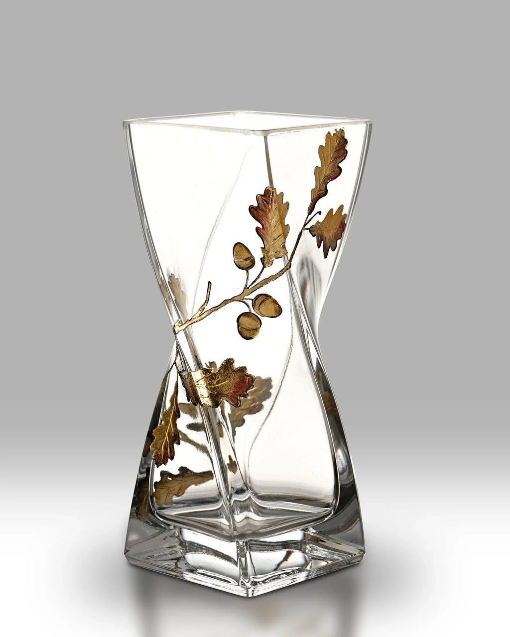 Oak Leaf Gold - 20cm Twist Vase by aurelia flowers